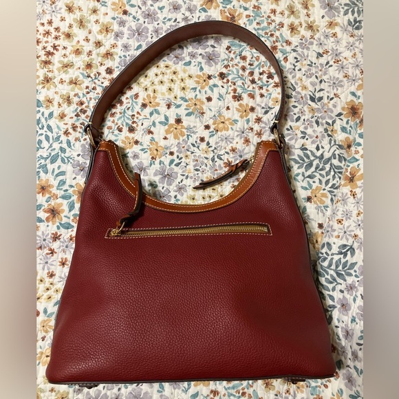 Dooney & Bourke Red and Brown Leather Hobo - Picture 2 of 15